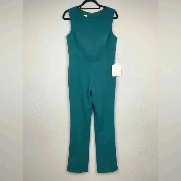 LAN TING Bride Women's 6 Emerald Mother of the Bride Jumpsuit Jacket Set Wedding - Picture 11 of 15